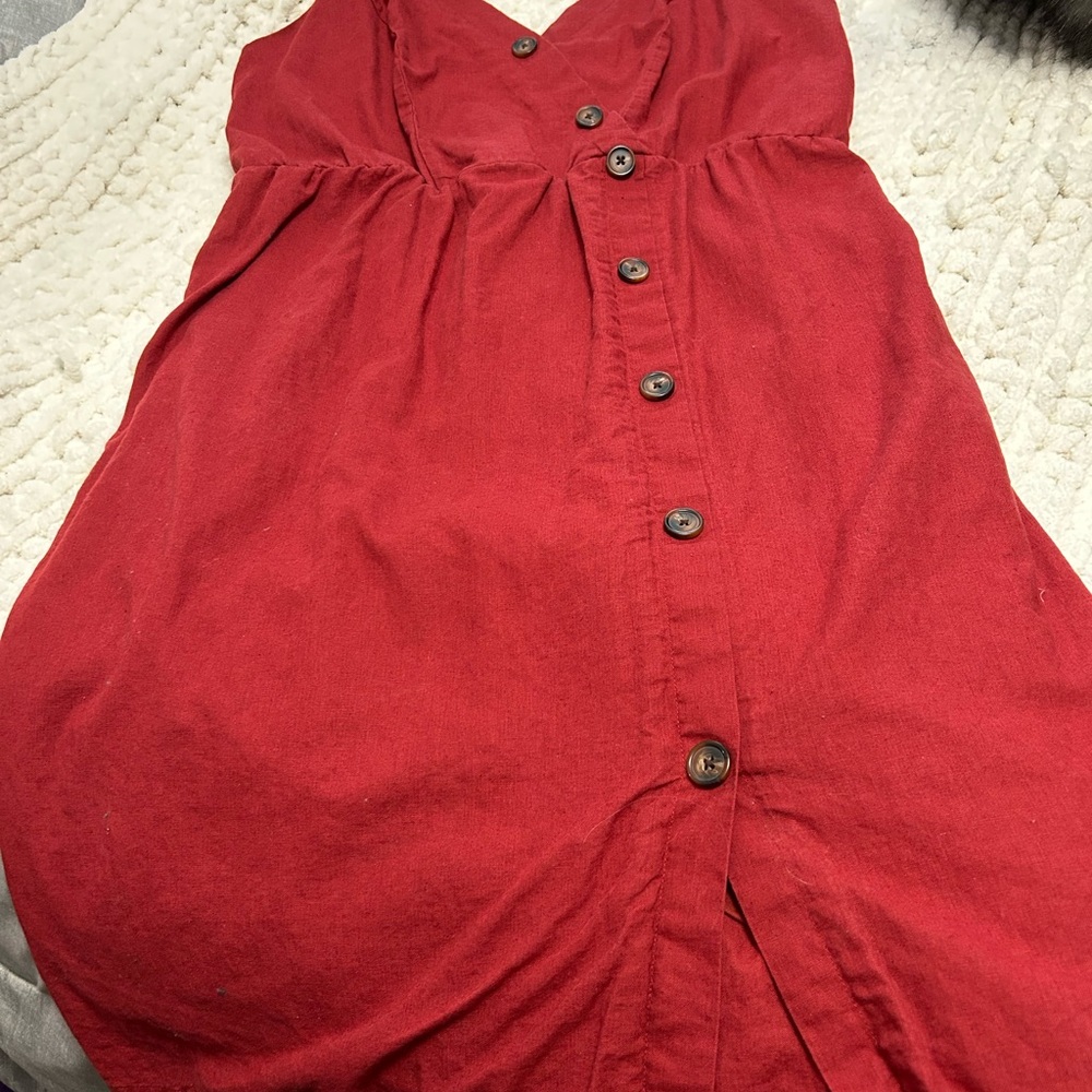 Maurices Brick Red Smocked Top
